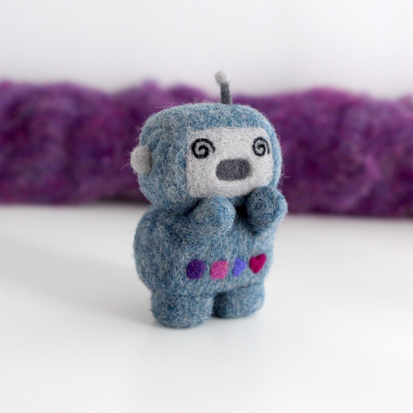 Needle Felted Algorithm Monster Robot