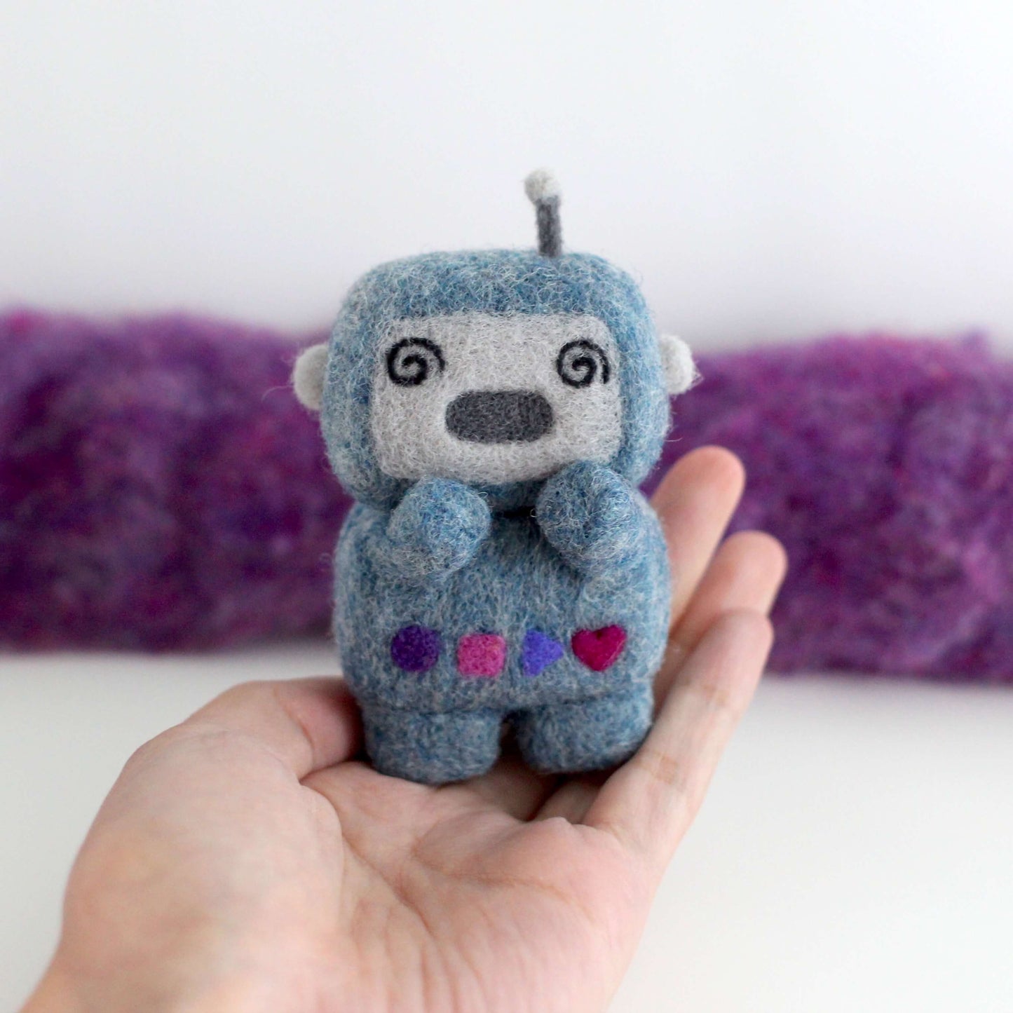 Needle Felted Algorithm Monster Robot