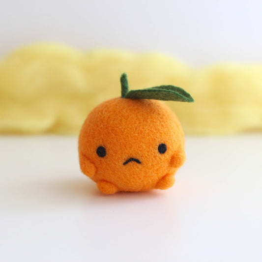 Needle Felted Grumpy Clementine
