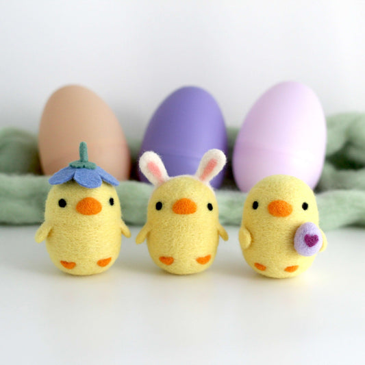 Needle Felted Chick Surprise Eggs