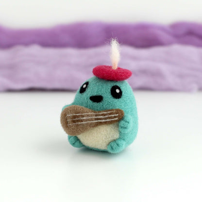 Needle Felted Toad Bard