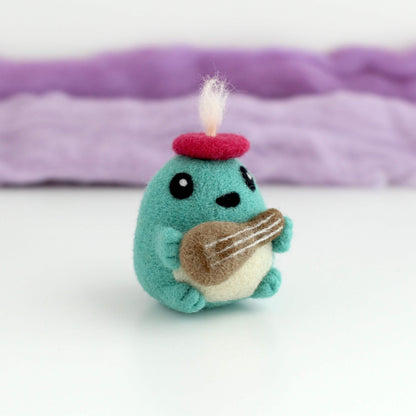 Needle Felted Toad Bard