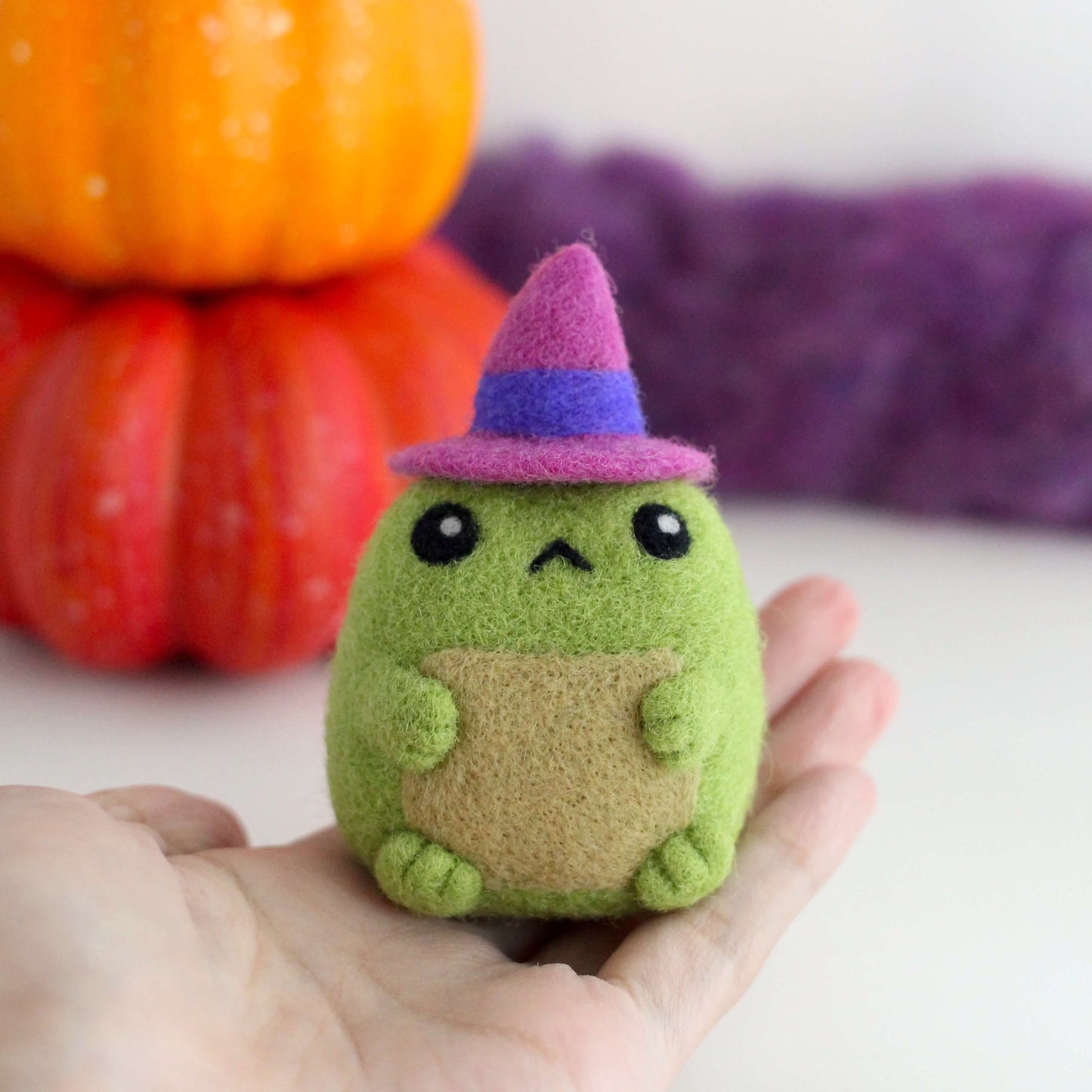 Needle Felted Toad Witch
