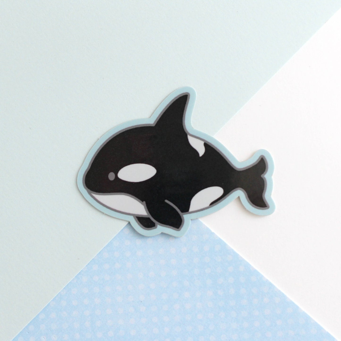 Orca Vinyl Sticker (w Pixie Dust) - Cute Killer Whale Decal