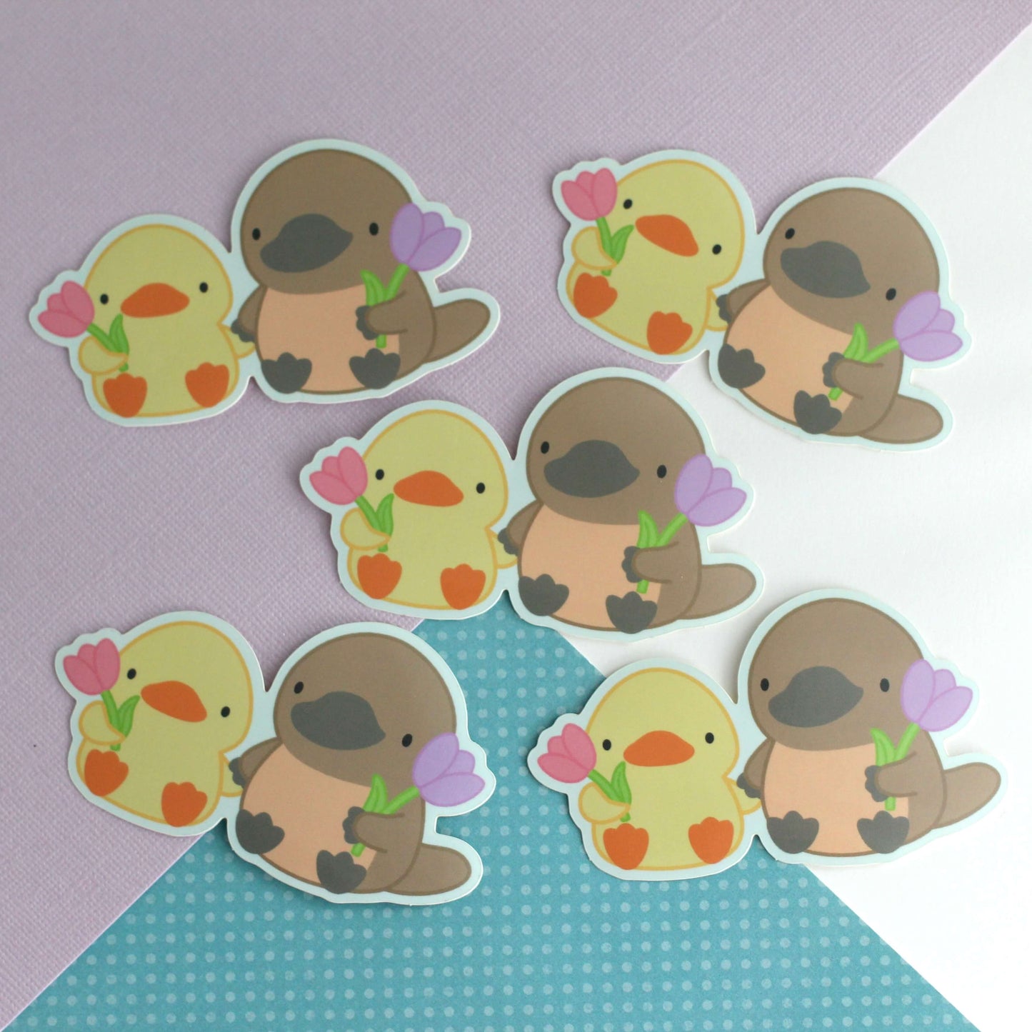 Platypus and Duck Friends Vinyl Sticker