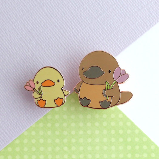 Platypus and Duck Friends Duo Enamel Pin Set