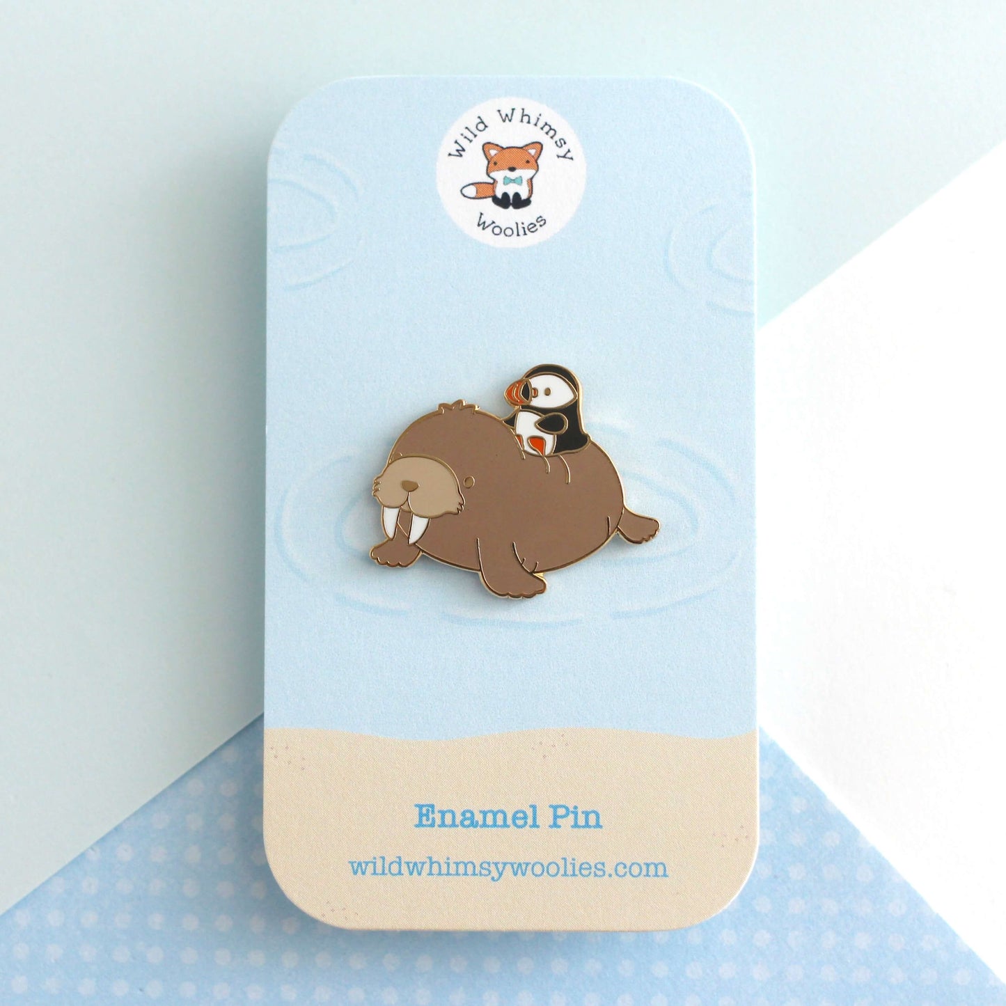 Puffin and Walrus Enamel Pin