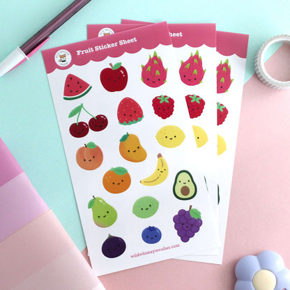 Rainbow Fruit Sticker Sheet