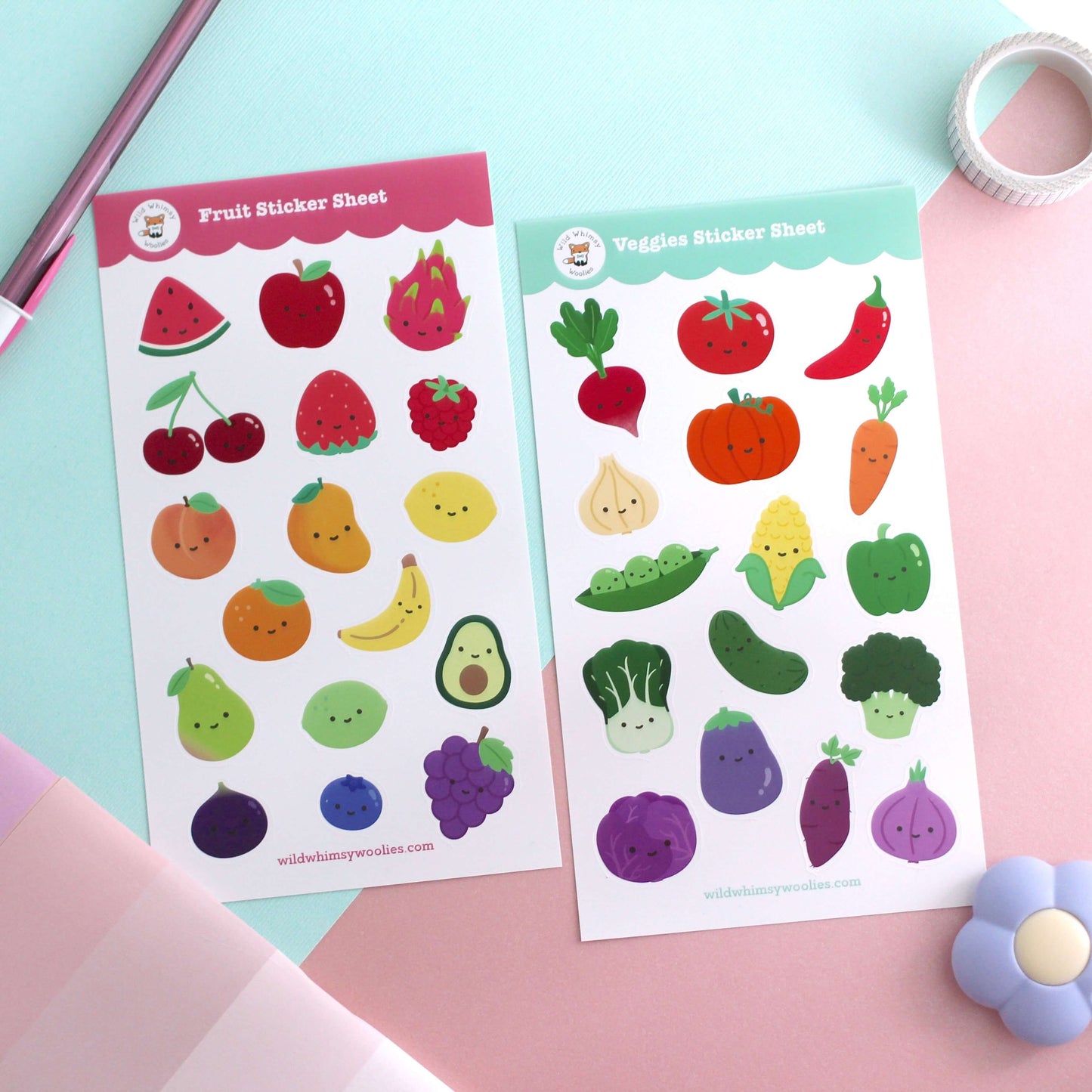 Rainbow Fruit Sticker Sheet