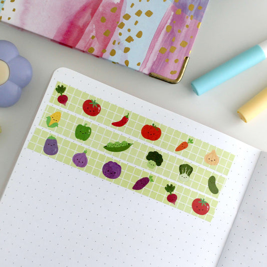 Rainbow Veggies Washi Tape