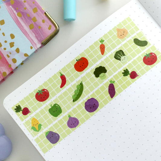 Rainbow Veggies Washi Tape
