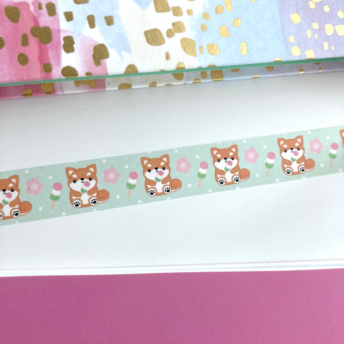 Shiba Inu Eating Dango Washi Tape - Dog Lover Gift