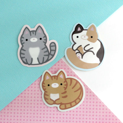 Ginger Tabby Cat Vinyl Sticker - Orange Cat Decal