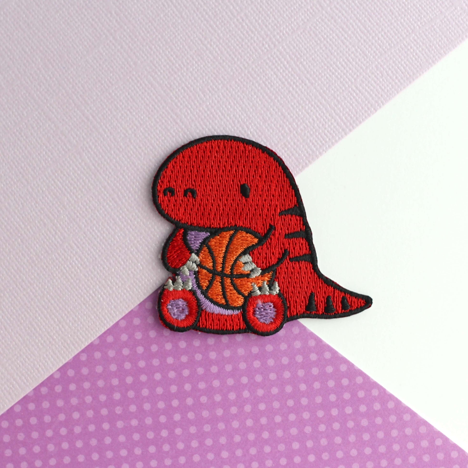 Basketball Raptor Embroidered Iron On Patch