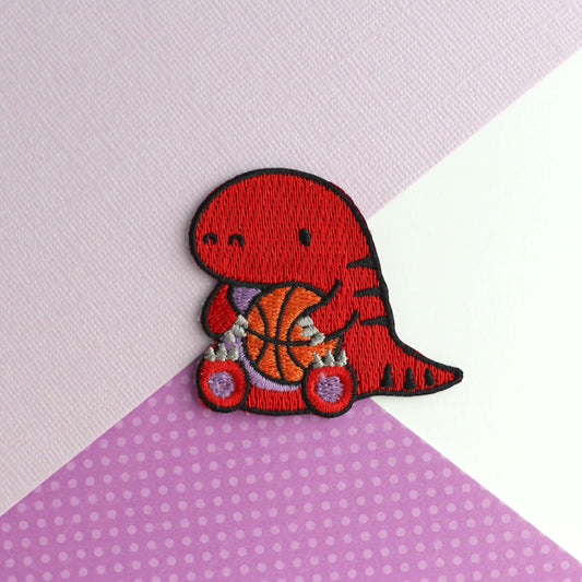 Basketball Raptor Embroidered Iron On Patch