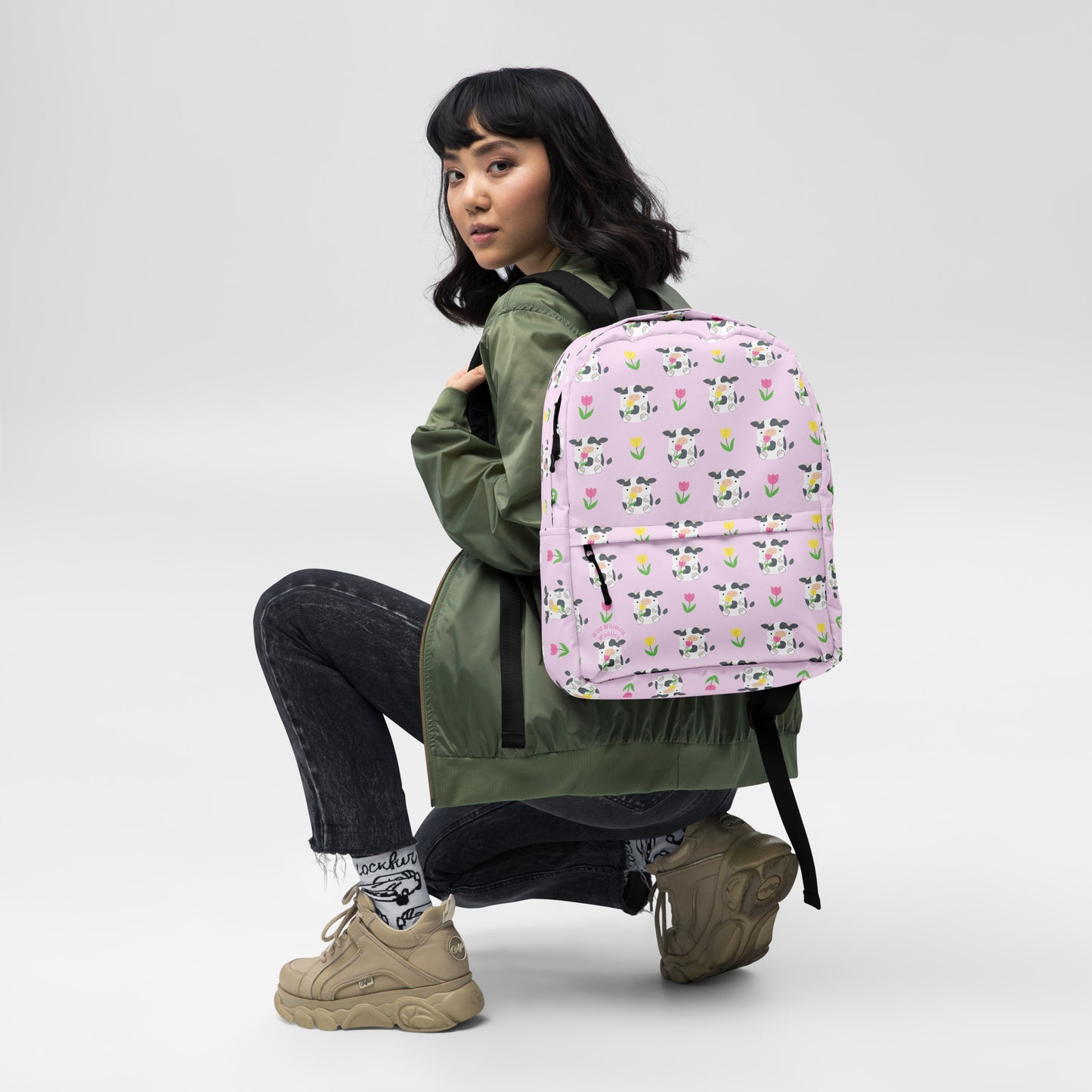 Tulip Cows Backpack - Lilac