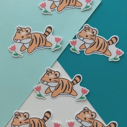 Tiger Vinyl Sticker. Tiger Stationery