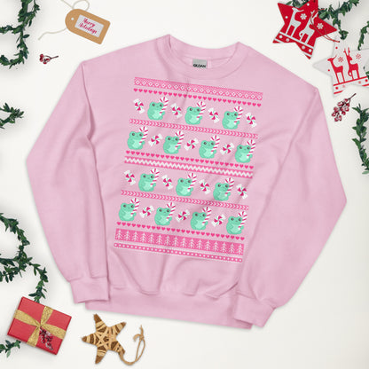 Candy Cane Frog Christmas Sweatshirt