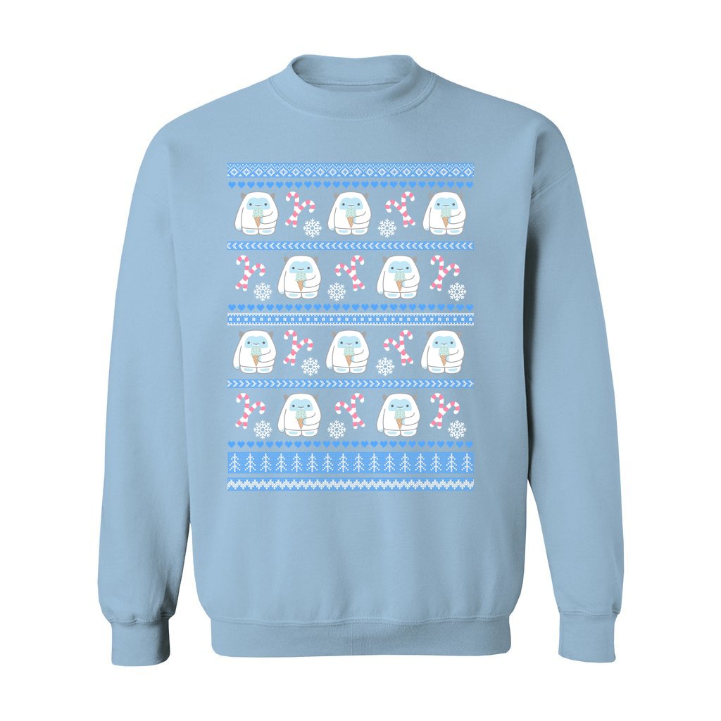 Yeti Christmas Sweatshirt: S / Light Blue