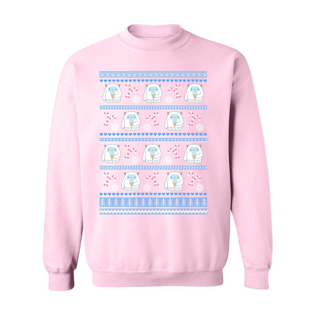 Yeti Christmas Sweatshirt: S / Light Pink