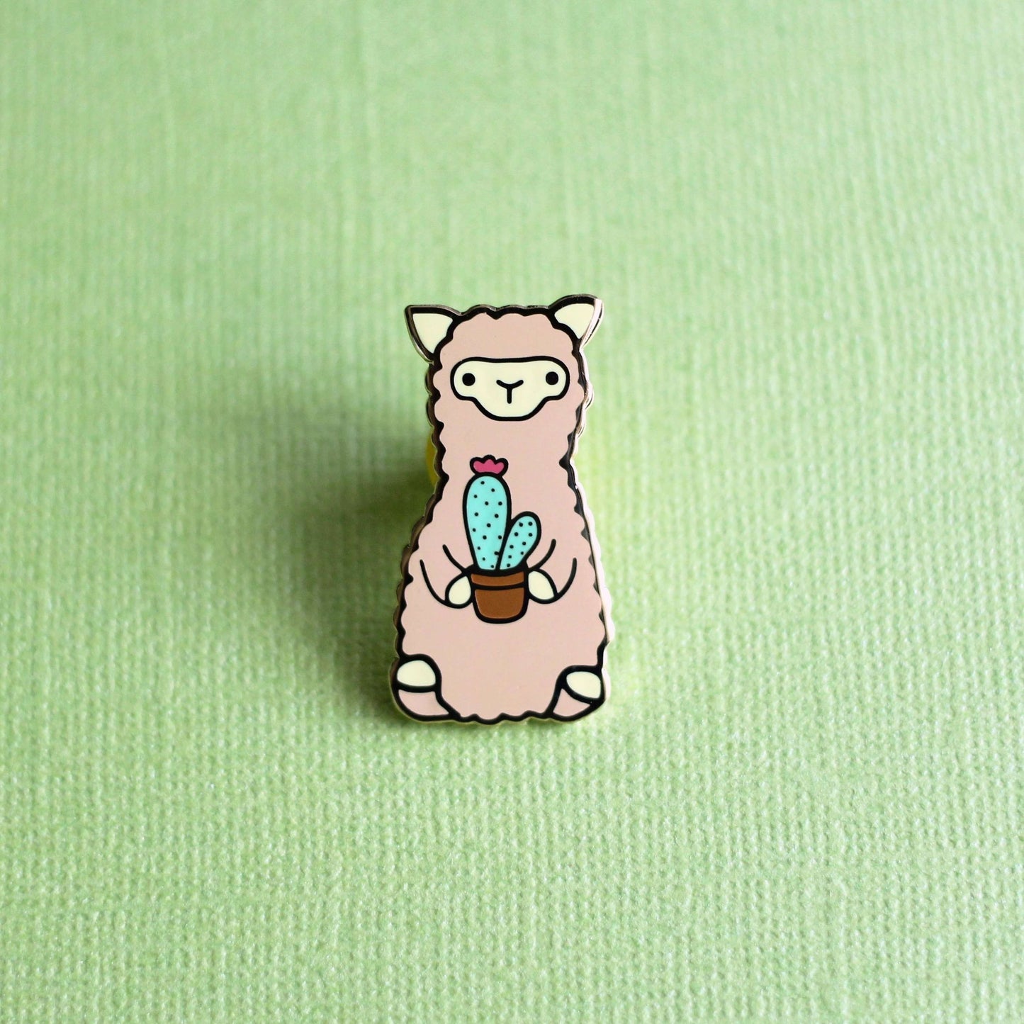 Cactus Alpaca Enamel Pin - Llama Gift - Pin for Backpack