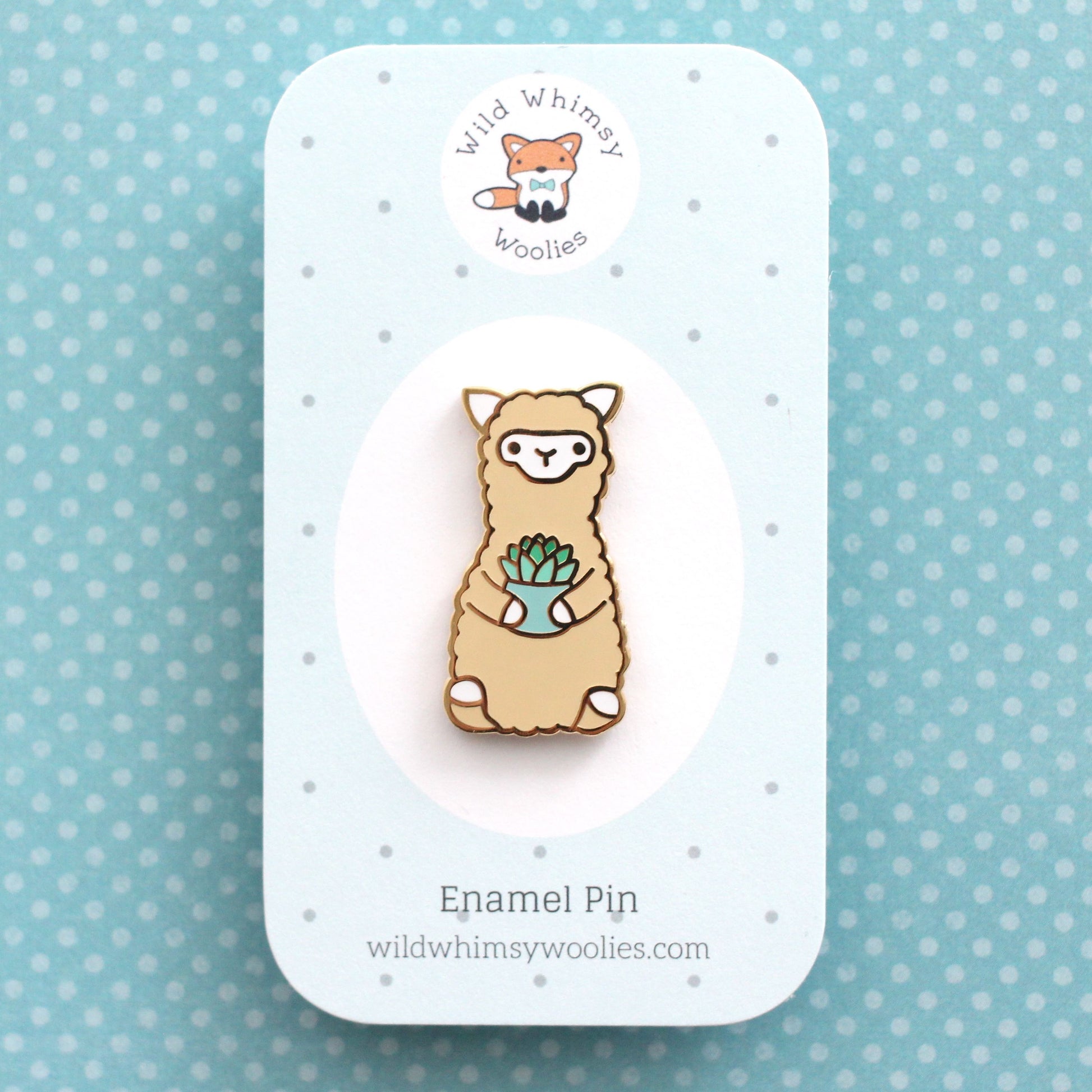 succulent enamel pin Succulent Alpaca Enamel Pin. Llama Gift. Pin for Backpacks