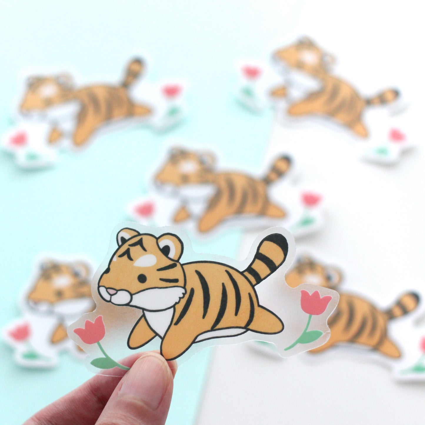 Tiger Vinyl Sticker. Tiger Stationery
