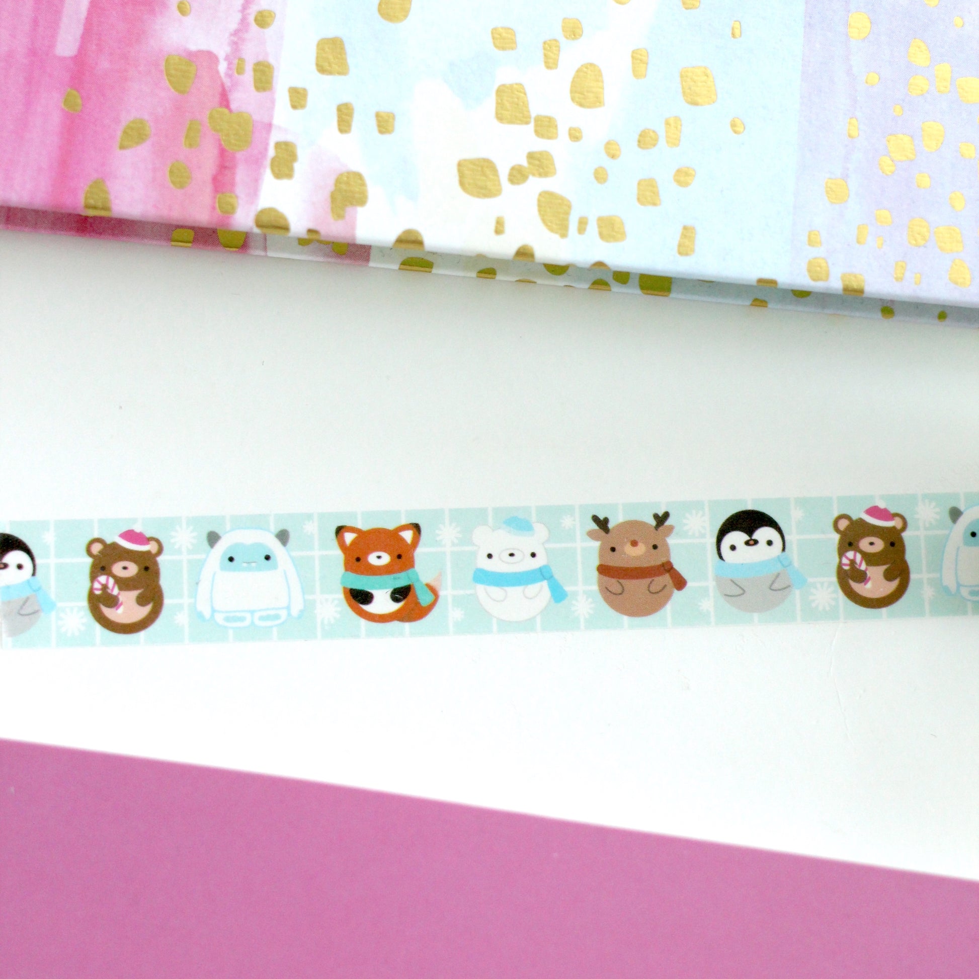 Christmas Washi Tape. Yetis, Foxes, Bears, Reindeers and Penguins Washi Tape by Wild Whimsy Woolies