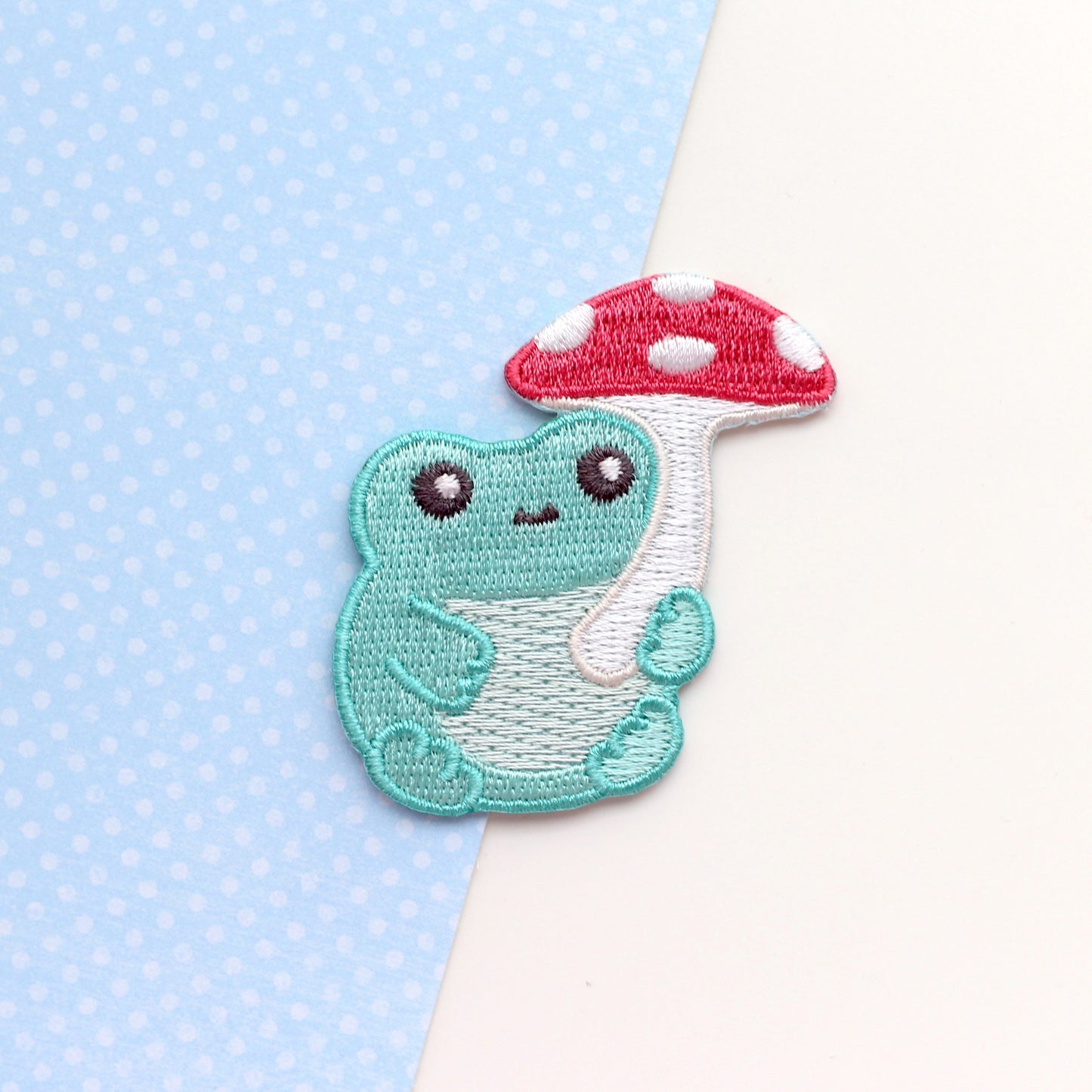 Cute Frog Iron On Patch for Jeans and Jackets