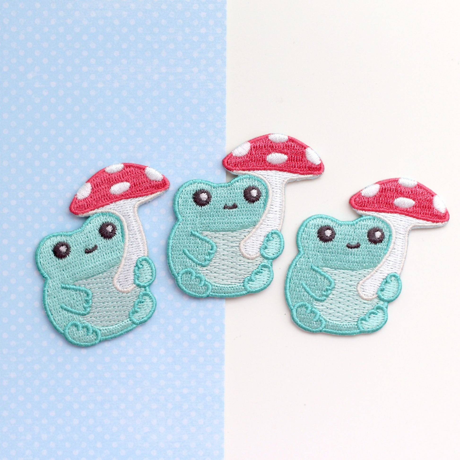 Set Of 2 Frog Iron/ Sew On Full Embroidered Patch Appliqués Badge - Foto 7