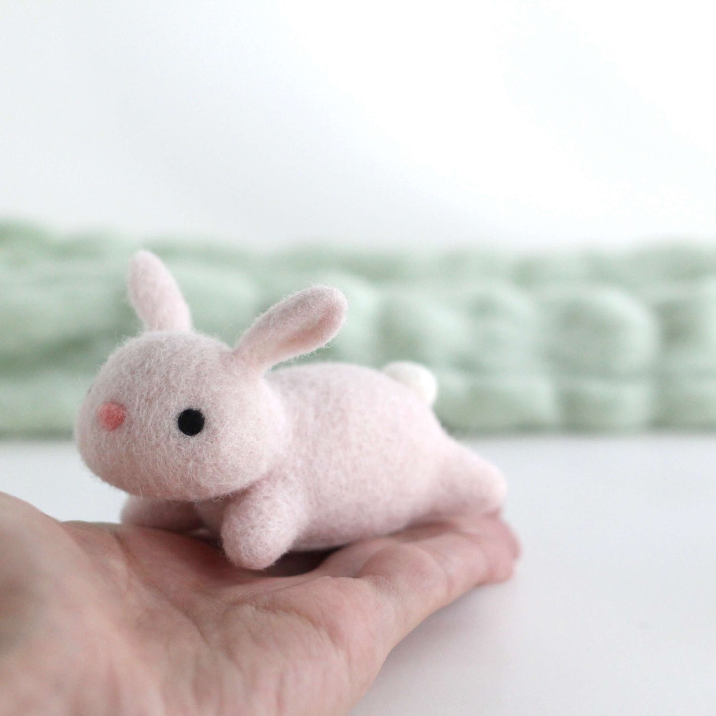 Needle Felted Leaping Bunny