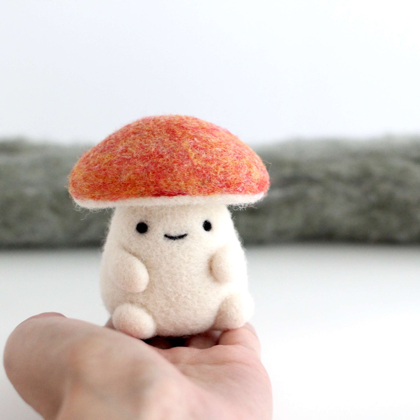 Needle Felted Orange Mushroom (Orange Oak Bolete)