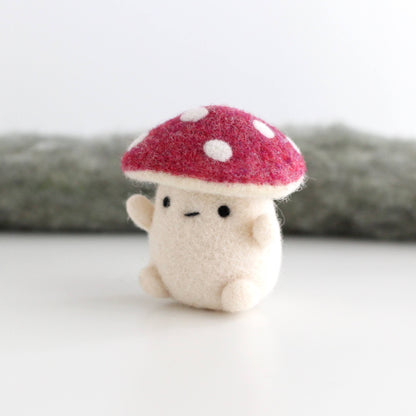 Needle Felted Red Mushroom (Fly Agaric) by Wild Whimsy Woolies