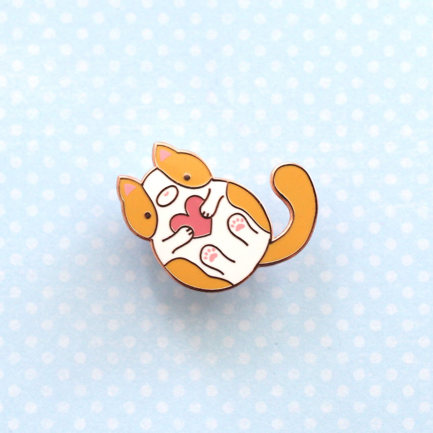 Bicolour Cat Enamel Pin Set. Cute Cat Gift