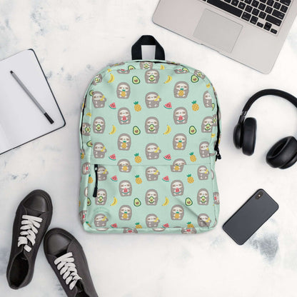 Fruit Sloth Backpack - Turquoise by Wild Whimsy Woolies
