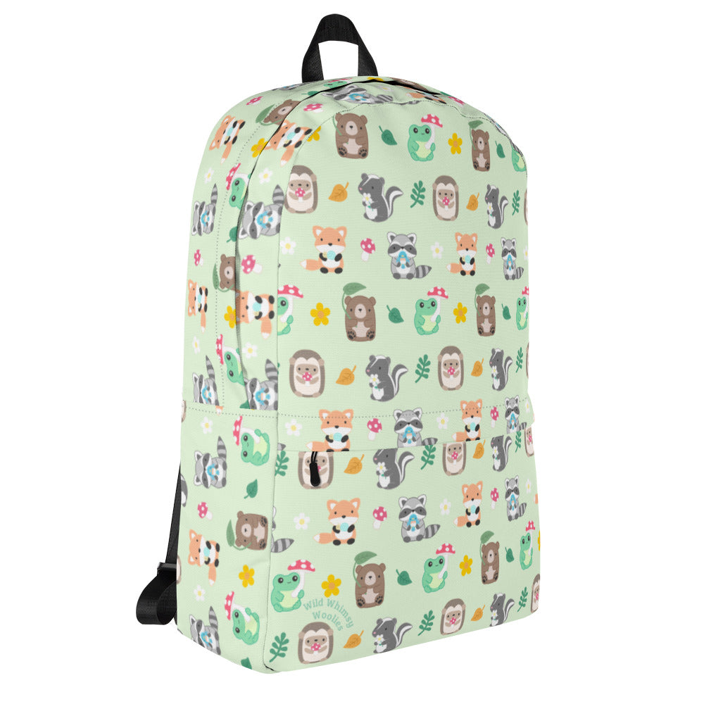 Woodland Animal Backpack - Green by Wild Whimsy Woolies
