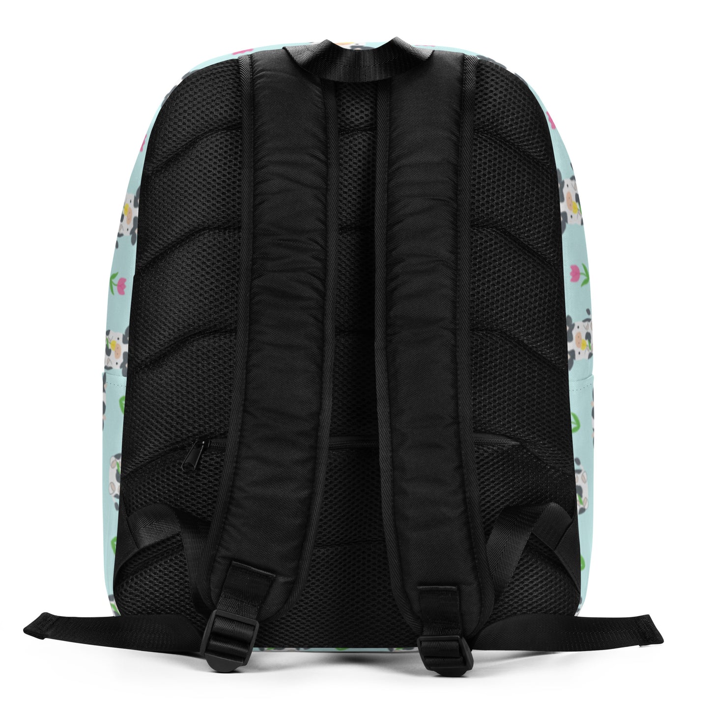 Tulip Cows Minimalist Backpack - Cyan by Wild Whimsy Woolies