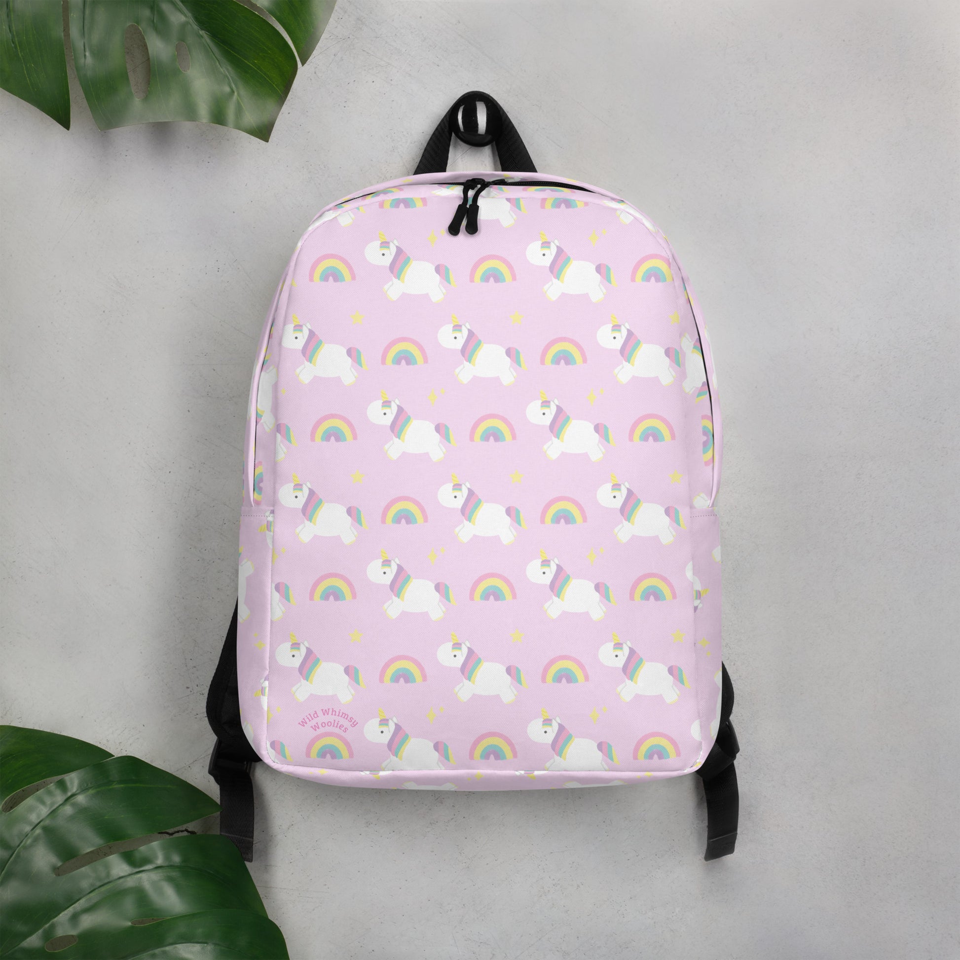 Rainbow Unicorn Minimalist Backpack - Purple