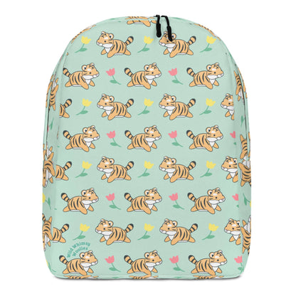 Leaping Tiger Minimalist Backpack - Green by Wild Whimsy Woolies