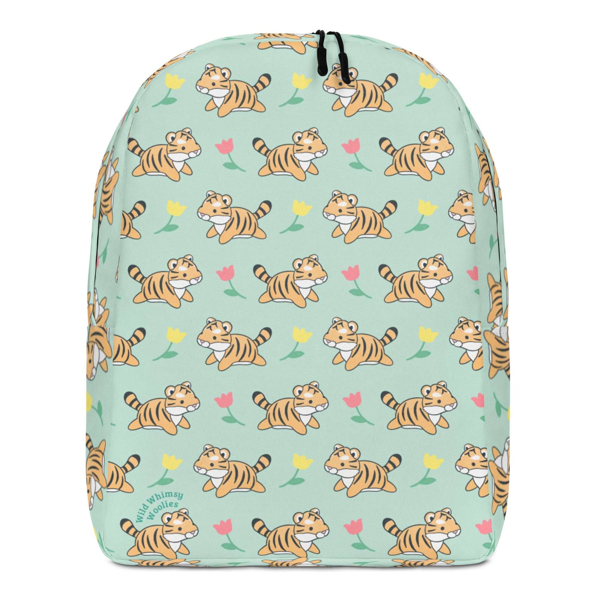 Leaping Tiger Minimalist Backpack - Green: Default Title