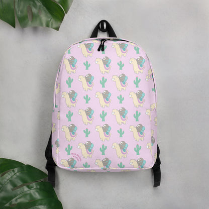 Sloth and Alpaca Adventurer Minimalist Backpack - Light Purple by Wild Whimsy Woolies