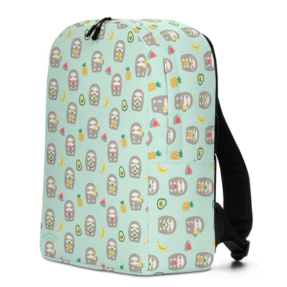 Fruit Sloth Minimalist Backpack - Green by Wild Whimsy Woolies