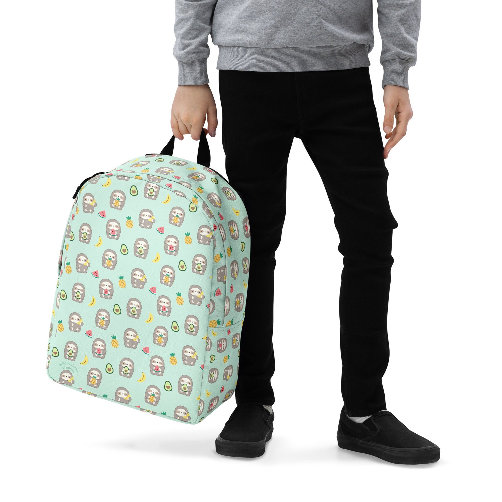 Fruit Sloth Minimalist Backpack - Green