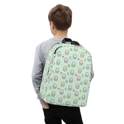 Fruit Sloth Minimalist Backpack - Green by Wild Whimsy Woolies