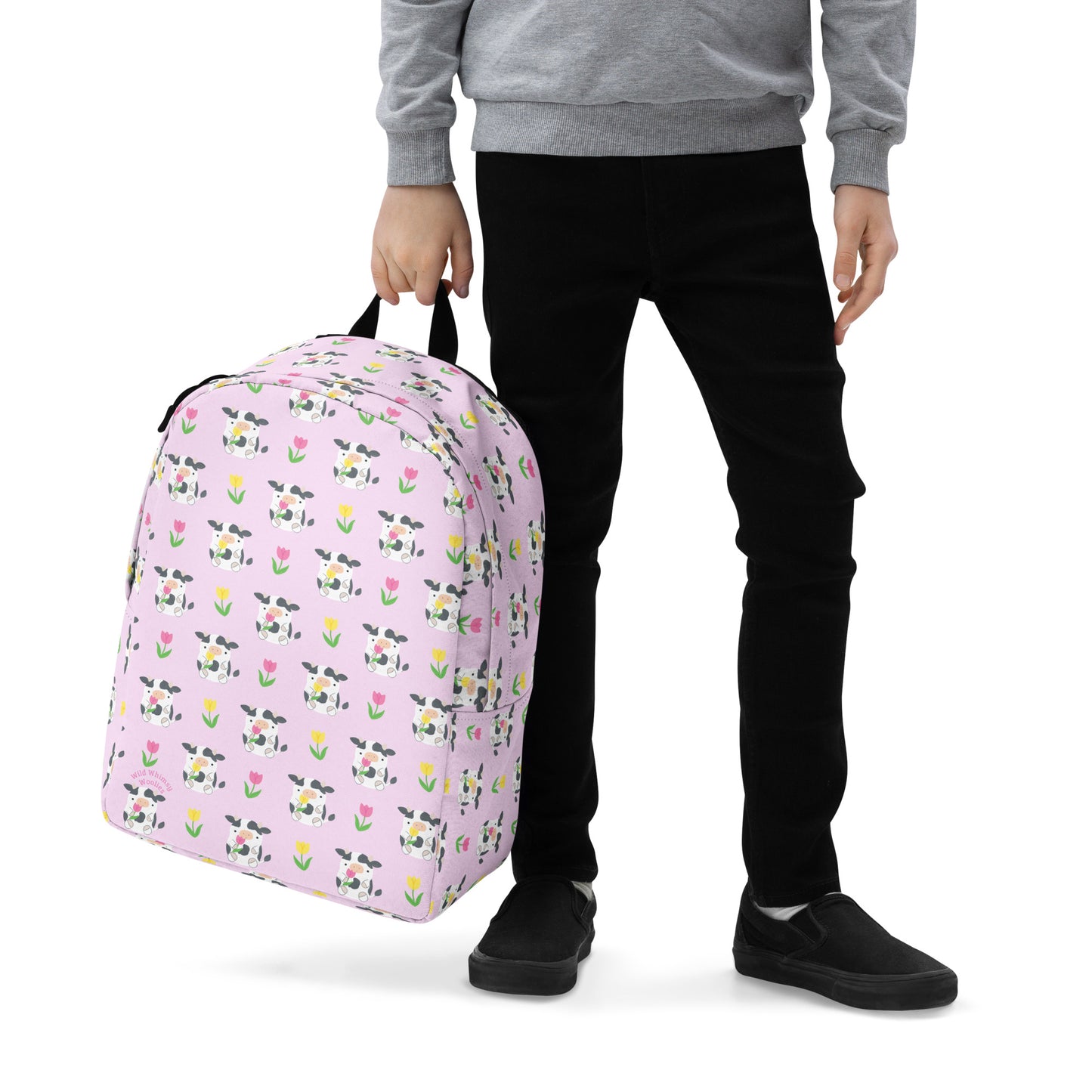 Tulip Cows Minimalist Backpack - Lilac