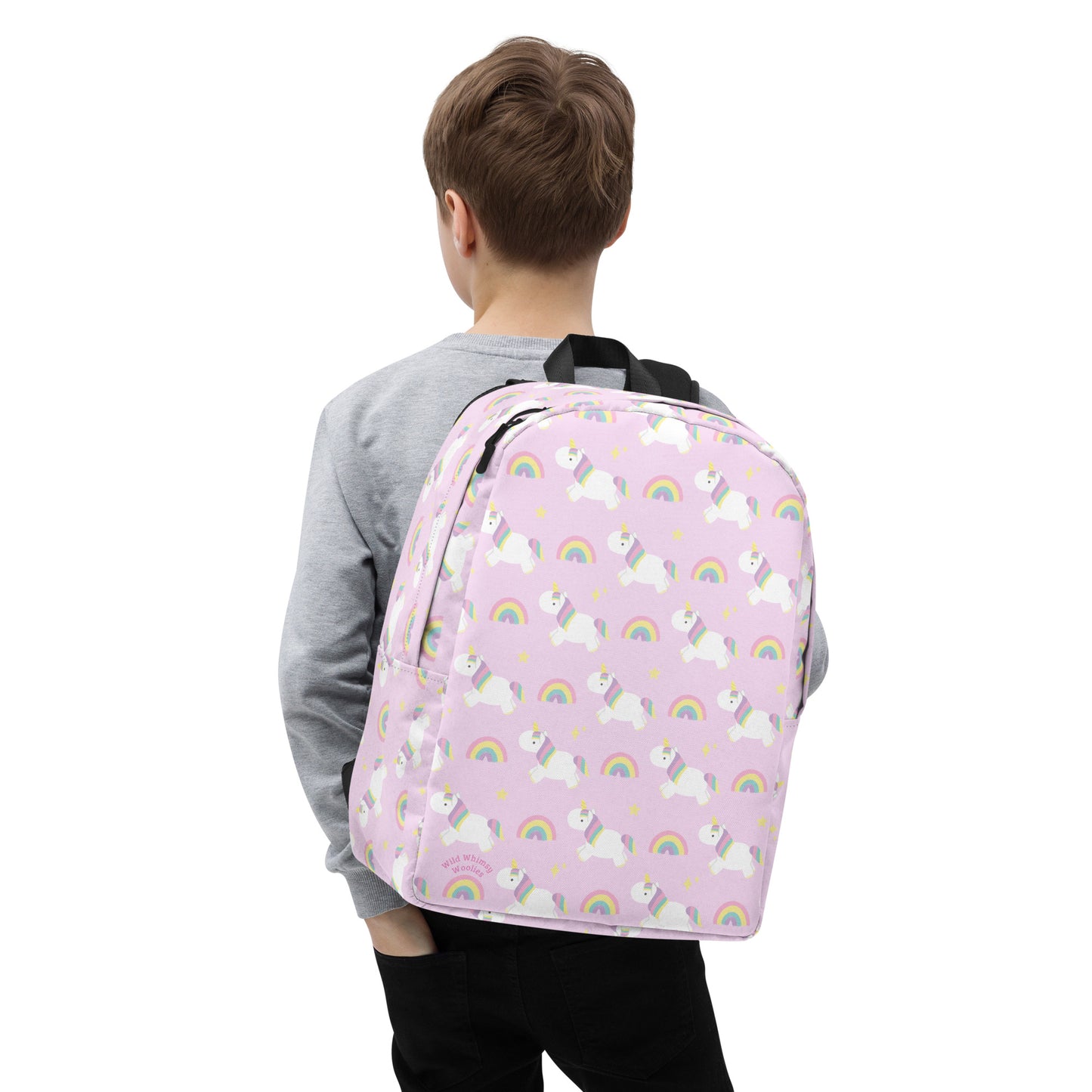 Rainbow Unicorn Minimalist Backpack - Purple