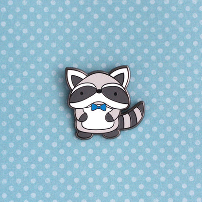 B-grade - Raccoon Enamel Pin - Cute Animal Pin - Trash Panda Pin by Wild Whimsy Woolies