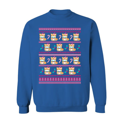 Holly Jolly Shiba Inu Christmas Sweatshirt: S / Royal