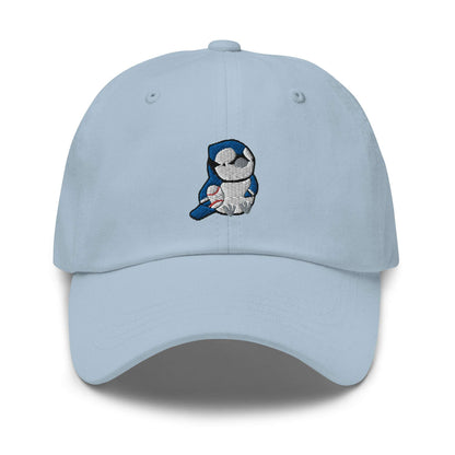 Embroidered Blue Jay Baseball Cap by Wild Whimsy Woolies
