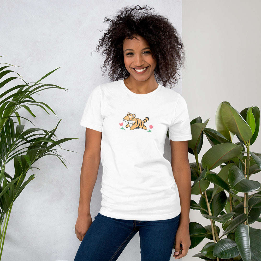 Leaping Tiger Short-Sleeve T-Shirt by Wild Whimsy Woolies